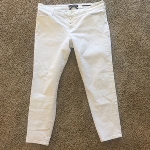 Abercrombie and Fitch Skinny White Ankle Jeans